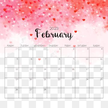 2023 Love Calendar PNG, Vector, PSD, and Clipart With Transparent ...