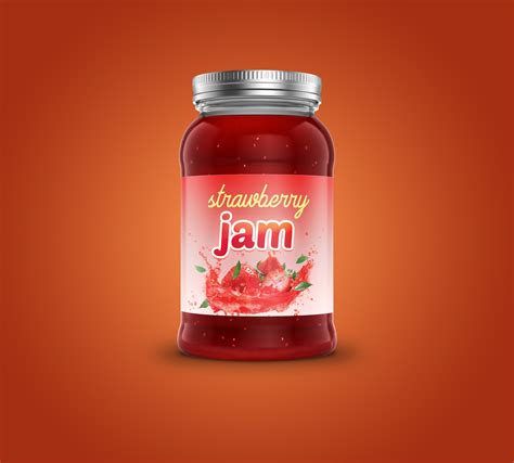 Strawberry Jam Jar Label Design by Farhad Hossain on Dribbble