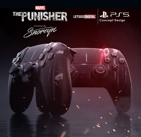 PS5 skin cover dedicated to Marvel character The Punisher | LetsGoDigital