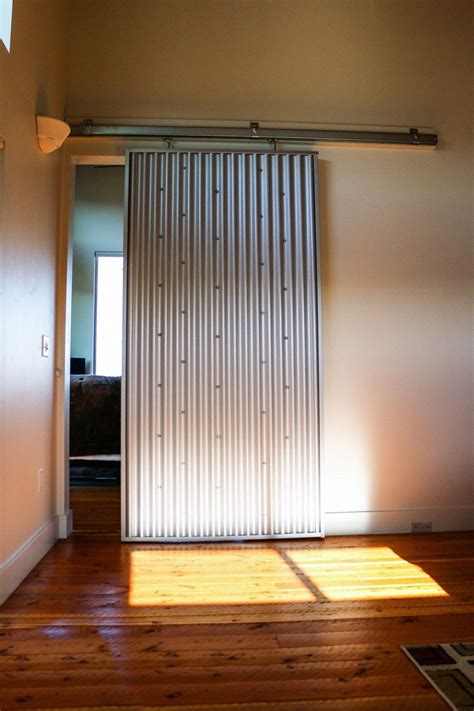 82 Corrugated Metal Barn Door – Farmhouse Room | Barn doors sliding, Sliding doors interior ...