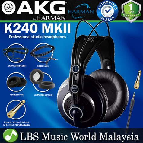 AKG K240 MKII Studio Semi Open Headphones Over Ear Design ( K 240 MK2 K ...