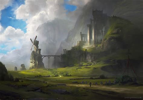 Download Fantasy Landscape HD Wallpaper by Jordan Grimmer