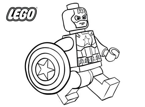 Coloriage Lego Captain America - télécharger et imprimer gratuit sur ColoriageEnfant.Com