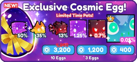 Pet Simulator X Exclusive Egg (5 August 2023) - Cosmic Egg - GINX TV