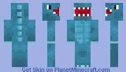 Blue Dinosaur Minecraft Skin