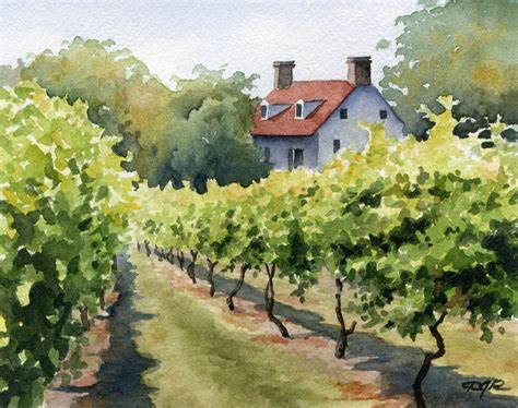 Vignoble Art Print Vineyard Napa Californie peinture | Etsy | Vineyard ...