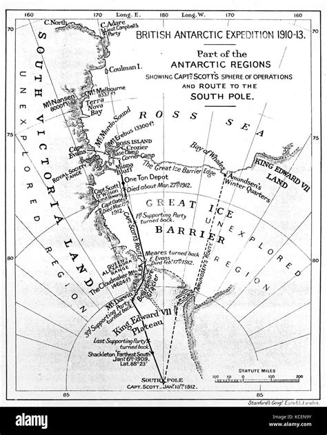 Map illustrating an Expedition of Captain Robert Falcon Scott (1868 ...