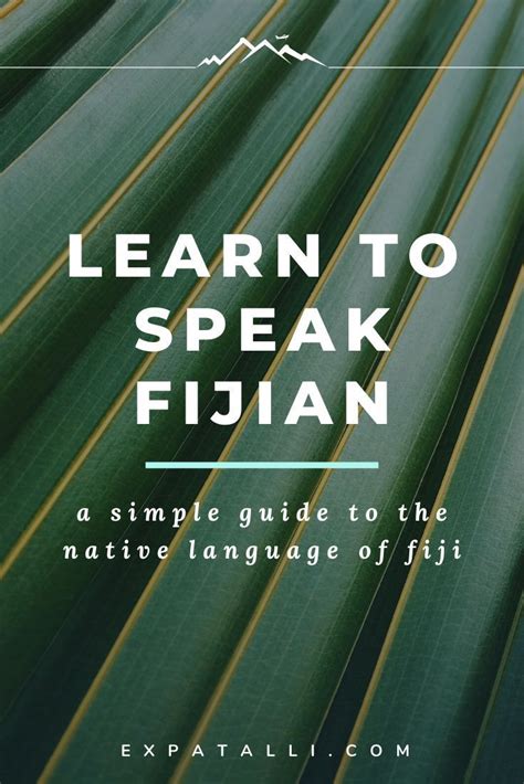 If you're planning a Fiji travel adventure, you'll want to check out this Fijian language guide ...