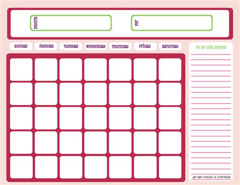 printable blank calendar template | Free printable calendar templates, Printable blank calendar ...