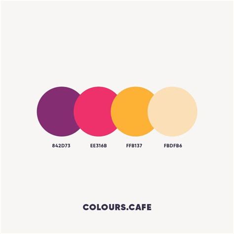 Purple, Pink & Orange color shades, combinations, palettes, schemes Flat Color Palette, Brand ...