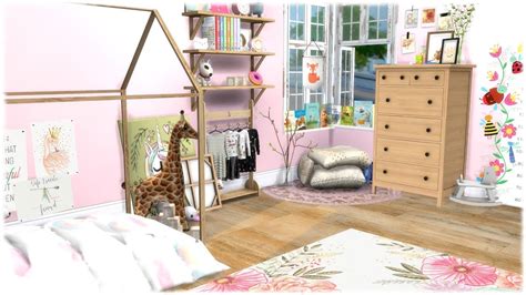 The Sims 4: Speed Build // PINK TODDLER BEDROOM - YouTube