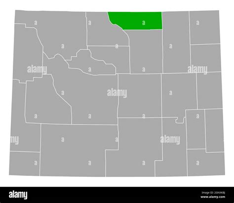 Map of Sheridan in Wyoming Stock Photo - Alamy