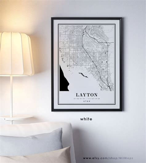 Layton Utah Map Layton UT Map Layton City Map Layton Print | Etsy