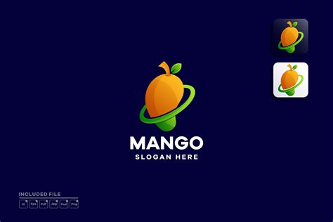 Mango Gradient Logo Design Graphic by yuanesei · Creative Fabrica