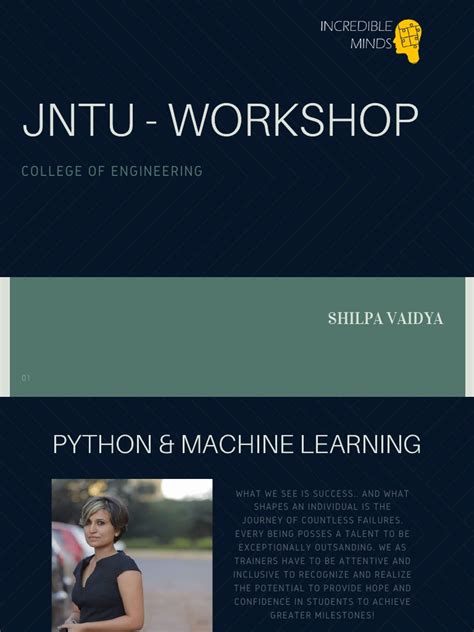 Jntu - Workshop: College of Engineering | PDF | Machine Learning ...