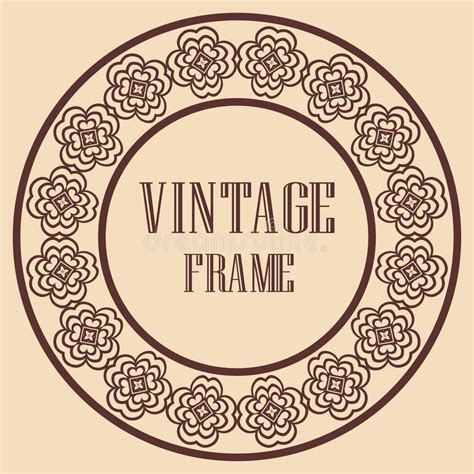 Vintage round frame stock vector. Illustration of classical - 112484658