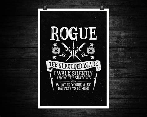 The Rogue class Design Series / Dungeons & Dragons / Art Print, Poster ...