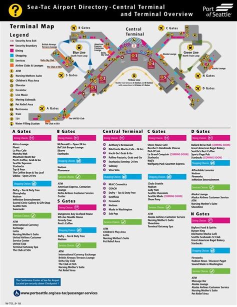 Seattle Airport Map Seatac - Seattle | Airport map, Seattle airport, Seatac