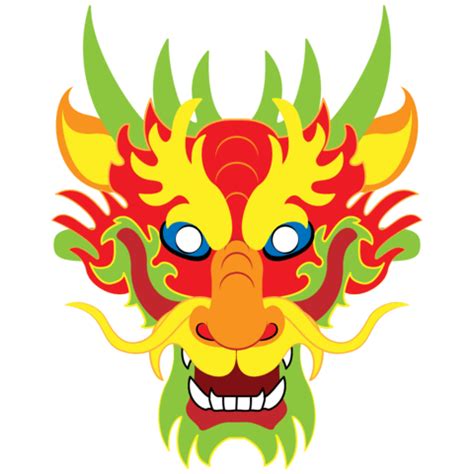 Chinese Dragon Mask Template | Free Printable Papercraft Templates