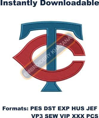 minnesota twins tc logo embroidery design | Embroidery logo, Minnesota ...