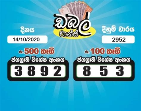 Lagna Wasana 2952 | Lagna Wasana 14-10-2020 Results - Lagna Jaya