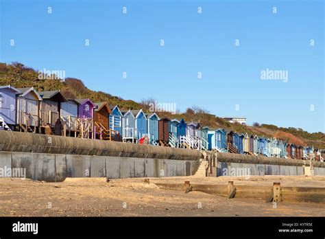 Colourful beach huts at Frinton on Sea in Essex Stock Photo - Alamy