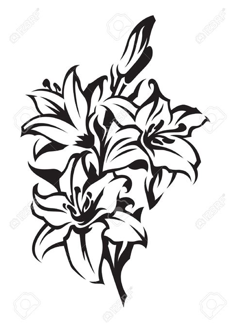 Black And White Flowers Clipart | Free download on ClipArtMag