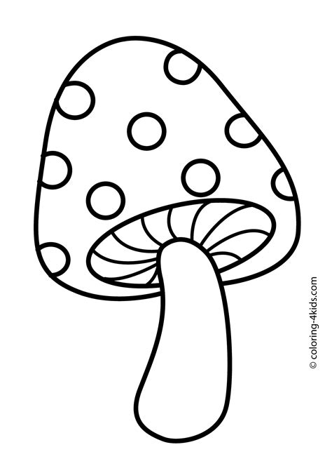 Nature nice mushroom Easy Coloring Pages, Printable Coloring Pages, Coloring Sheets, Coloring ...