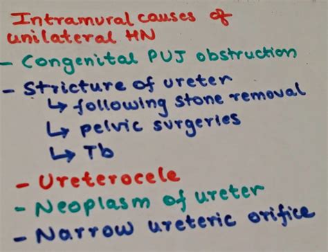 Medicowesome: Unilateral and bilateral causes of hydronephrosis