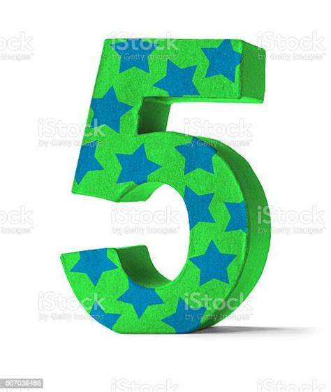 Colorful Paper Mache Number Number 5 Stock Photo - Download Image Now - Anniversary, Art And ...