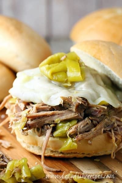 Slow Cooker Pepperoncini Beef Sandwiches | Let's Dish Recipes