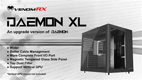 VenomRX DAEMON XL – ATX Tempered Glass – ToniX Computer