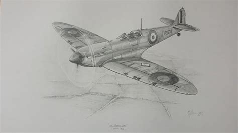 Drawing of a Spitfire | Plane drawing, Military drawings, Aircraft art