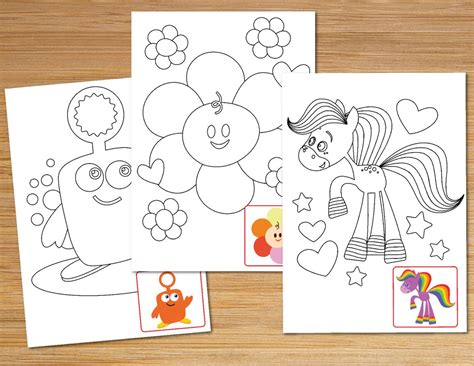 Baby First TV Printable Coloring Pages Instant Digital - Etsy