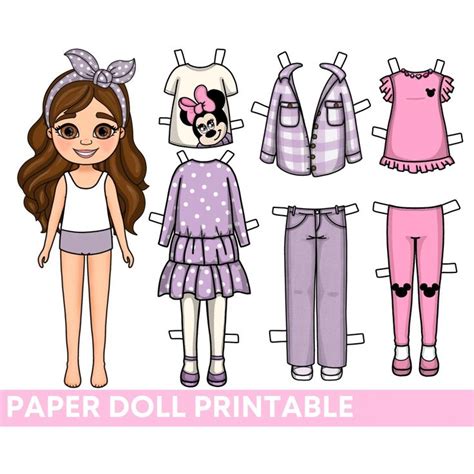 Cute Pink Clothes for Paper Dolls Printable DIY Activities for - Etsy ...