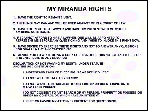 Miranda rights - Our Larger Bloggers Photographs