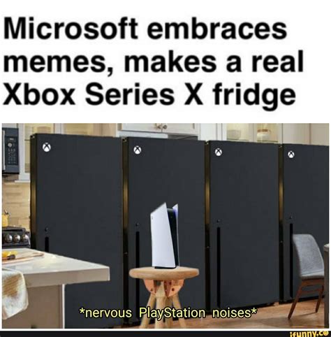 Microsoft embraces memes, makes a real Xbox Series X fridge *nervous PlayStation noisei - ee ...