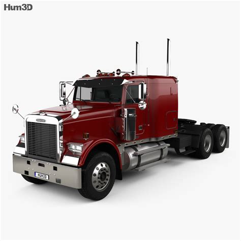 Freightliner FLD 120 Classic Sleeper Cab Flat Top Tractor Truck 2016 3D model - Vehicles on Hum3D