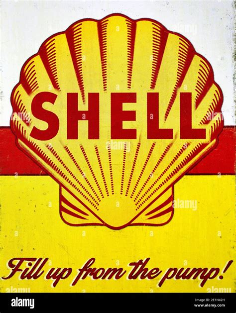 Shell vintage logo Stock Photo - Alamy