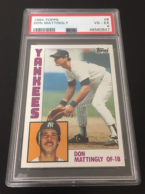 1984 TOPPS DON MATTINGLY PSA GRADED ROOKIE CARD – CARDBOARD GEMS