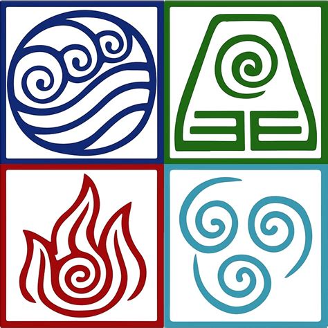 "Four Elements Symbol Avatar" Greeting Cards by Daljo | Redbubble