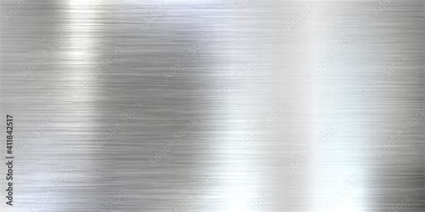 Realistic brushed metal texture. Polished stainless steel background. Vector illustration. Stock ...