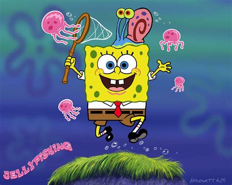 Spongebob Jellyfishing by AthenaTT on DeviantArt