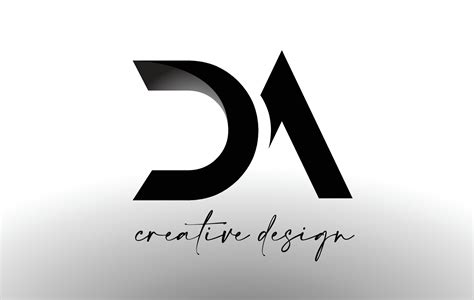 DA Letter Logo Design with Elegant Minimalist Look.DA Icon vector with ...