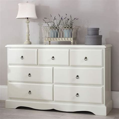 Romance Large Chest of Drawers, Large 3 over 4 Antique white chest, FULLY ASSEMBLED: Amazon.co ...