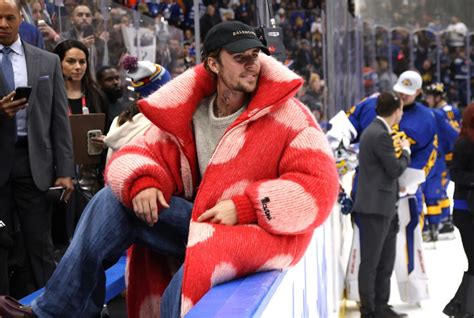 Justin Bieber's Gigantic Coat Was the Talk of the NHL All-Star Game