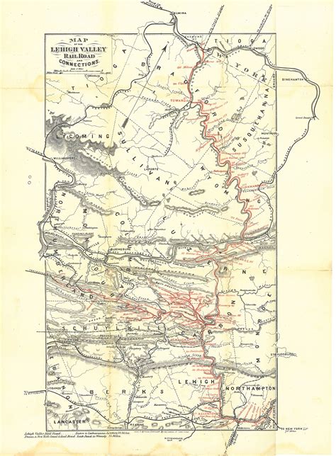 Lehigh Valley Railroad Historical Map - Pennsylvania • mappery