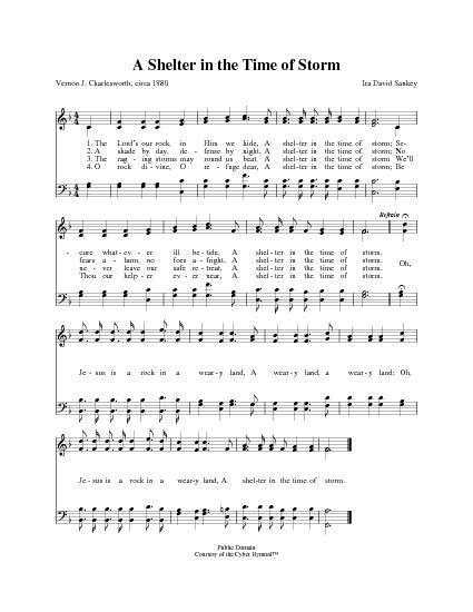 A Shelter in the Time of Storm | Hymnary.org in 2021 | Great song lyrics, Christian songs ...