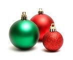 Ornaments | Free Stock Photo | Silver and gold Christmas ornaments with silver stars on a white ...