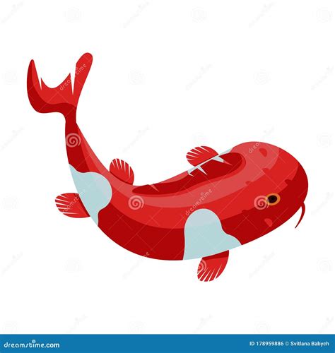 Carp Vector Icon.Cartoon Vector Icon Isolated On White Background Carp. Stock Vector ...